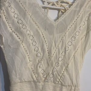 Moon River. Cream.Hippie/ Bohemian style dress. M.